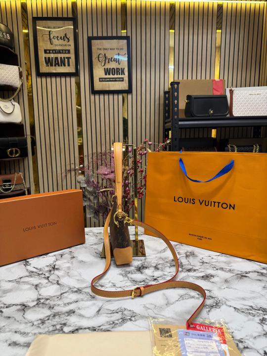 Louis  Vuitton Pochette With Box And Dust Bag Including Carry Bag (Brown)
