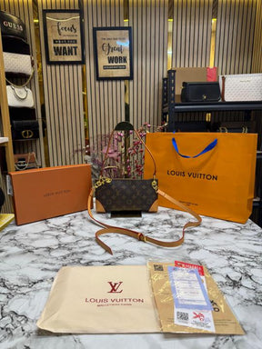 Louis  Vuitton Pochette With Box And Dust Bag Including Carry Bag (Brown)
