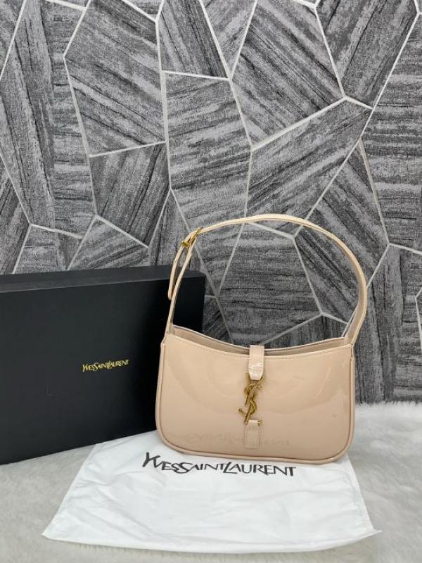 Ysl Saint Laurent Apricot Leather Shoulder Bag With OG Box & Dust Bag 903 2 Apricot