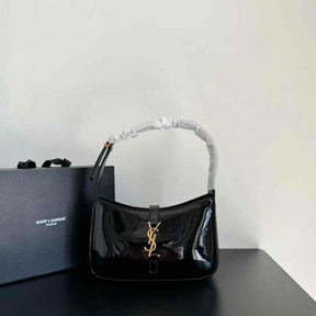 Ysl Saint Laurent Black Leather Shoulder Bag With OG Box & Dust Bag 903 2 Black