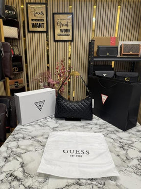 Guess Rianee Shoulder Bag With Box And Dust Bag Including Carry Bag (Black)