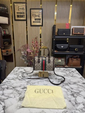 Gucci  Speedy  Top  Handle  Bag  Gg  Ophidia  with  dustbag