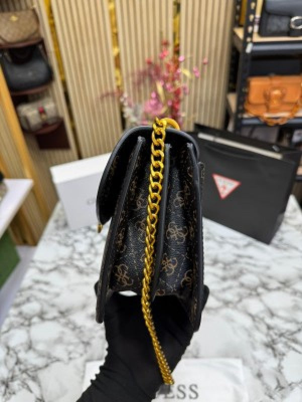 GUESS G JAMES LOGO SHOULDER BAG WITH OG BOX AND DUST BAG PREMIUM QUALITY (COFFEE)
