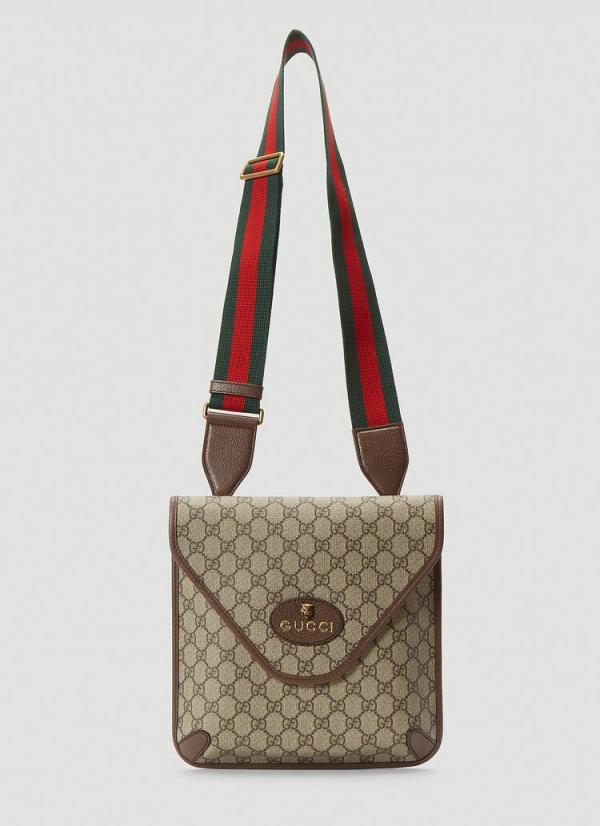 Gucci  GG  Supreme  Web  Neo  Vintage  Medium  Messenger  Beige  New  Acero  With  Dust  Bag  698604