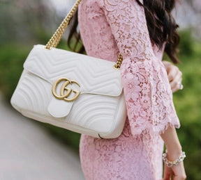 Gucci  Marmont  white  with  og  box(7726 white)