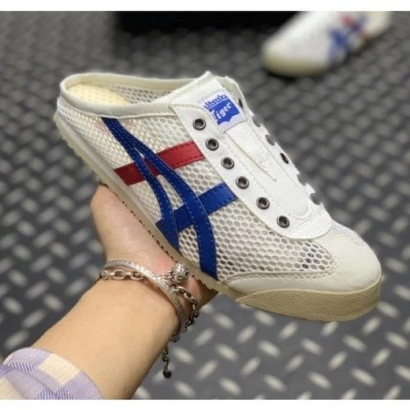 Onitsuka Tiger Mexico 66 Sabot Half Cut Shoe Sneaker White Blue Red