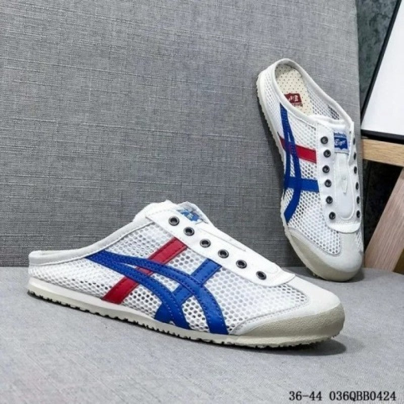 Onitsuka Tiger Mexico 66 Sabot Half Cut Shoe Sneaker White Blue Red