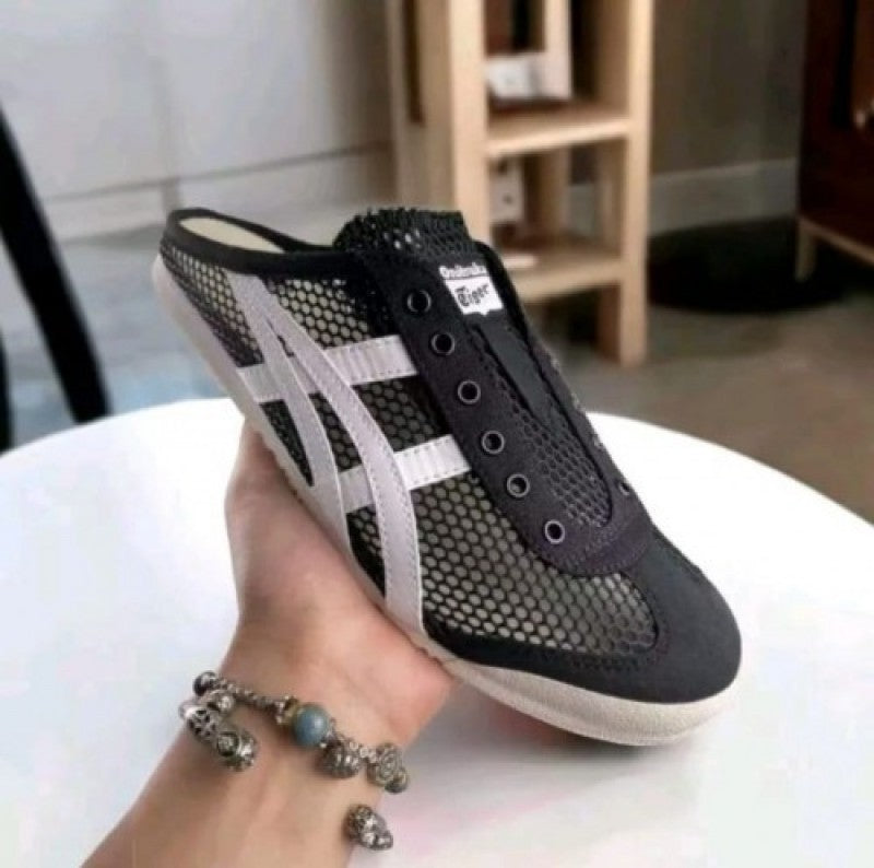 Onitsuk a Tiger Mexico 66 Sabot Half Cut Shoe Sneaker Black White Fix