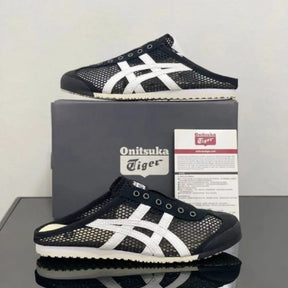 Onitsuk a Tiger Mexico 66 Sabot Half Cut Shoe Sneaker Black White Fix