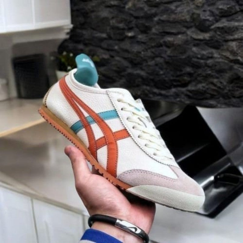 Onitsuka Tiger Mexico 66 Cream Piquant Orange Sneakers For Mens