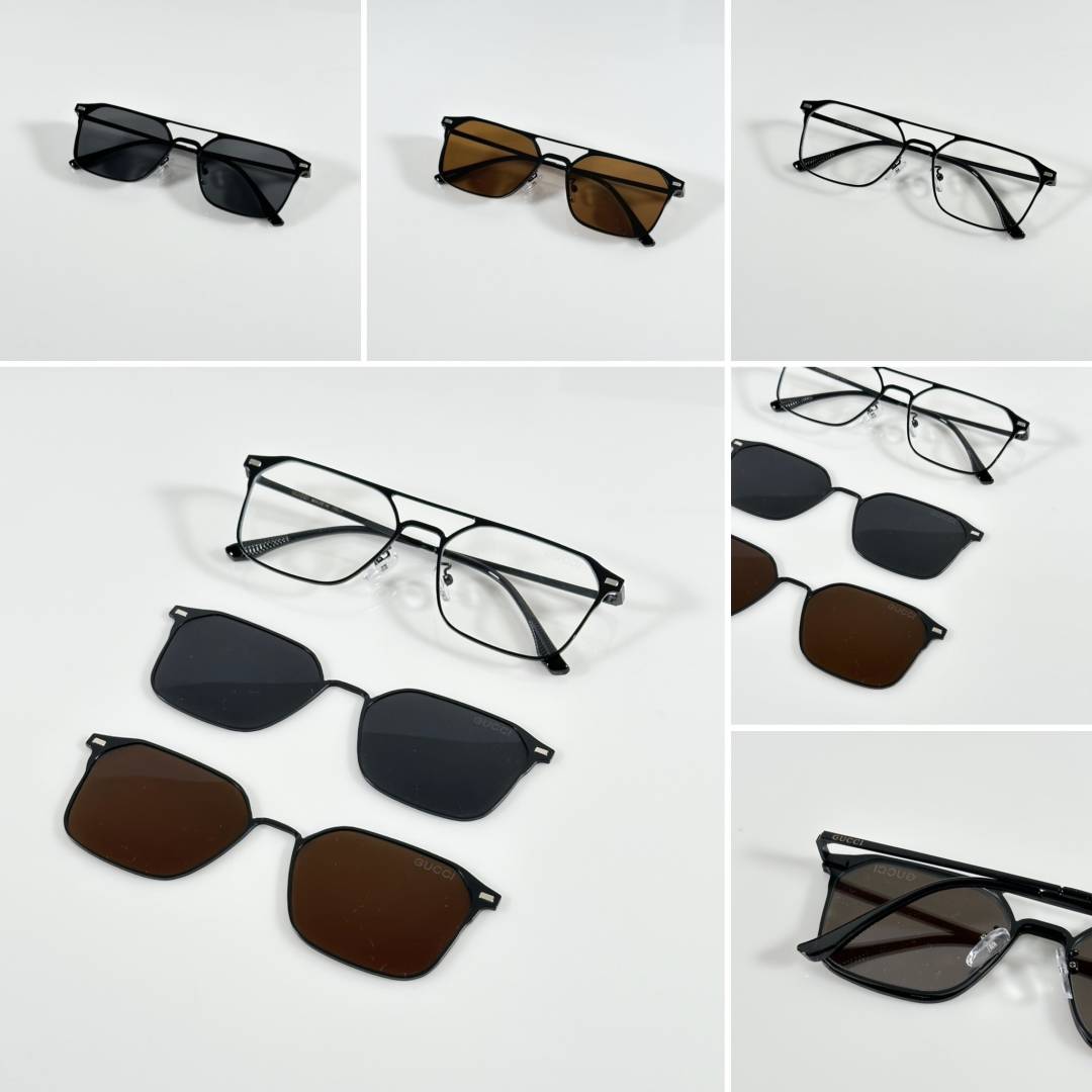 Gucci 2702 Attachment Black White Black Brown