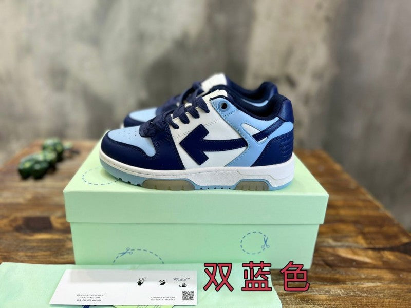 Off White out of office vintage leather navy blue