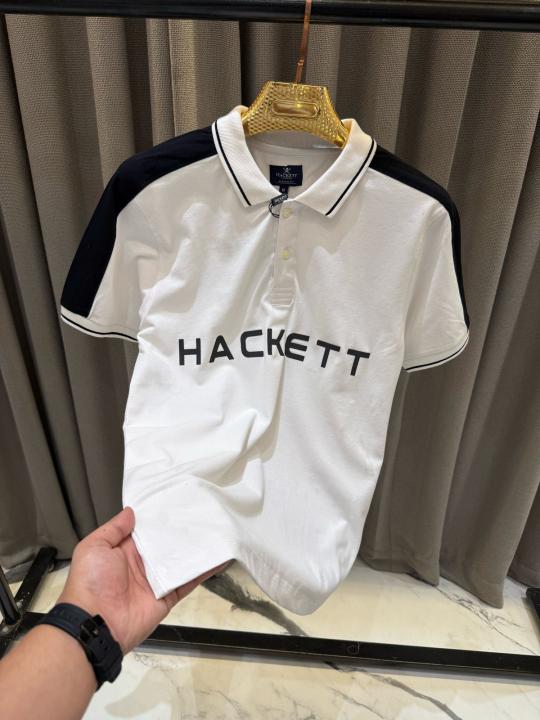 Hacket Middle Brand Logo Polo T-shirt White
