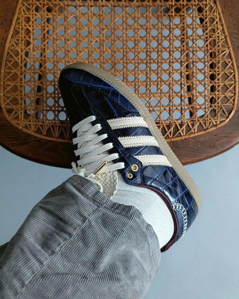 Addidass Samba x Wales bonner Navy croc