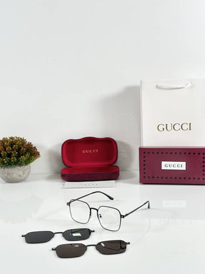 Gucci 1016 Attachment Black White Black Brown