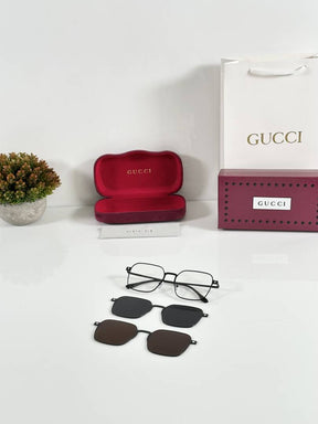 Gucci 1016 Attachment Black White Black Brown