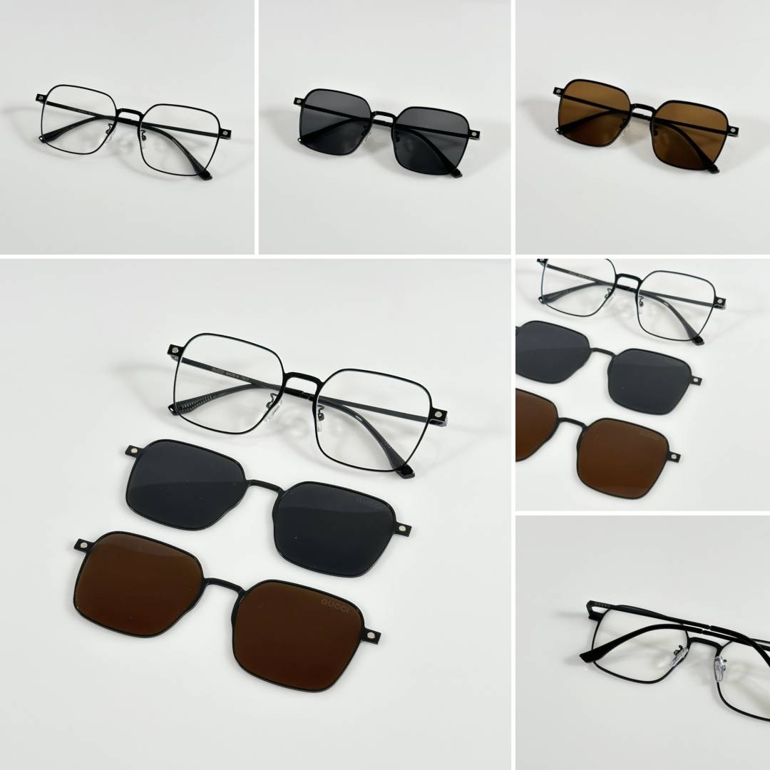 Gucci 1016 Attachment Black White Black Brown