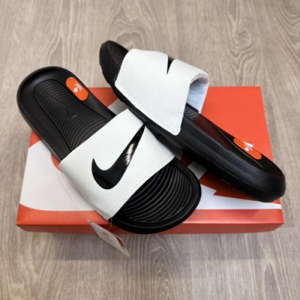 144 Nike Victori One Logo White Black Premium Flipflop