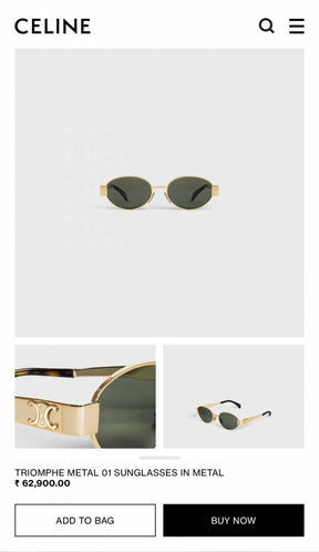 Celine 1006 Gold Green