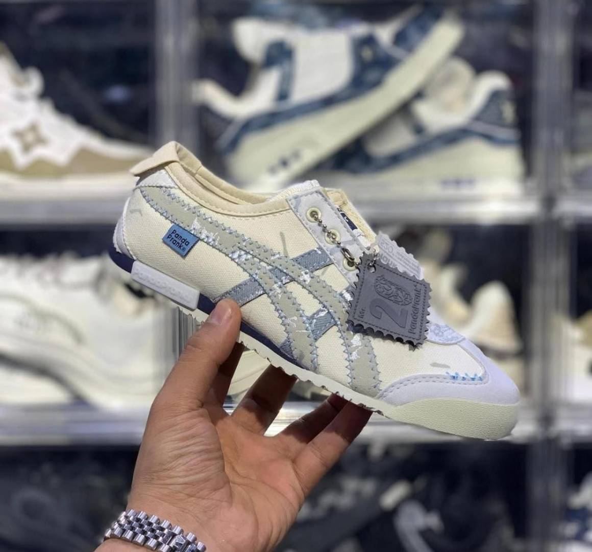 Onitsuka Tiger X Panda Prank Mexico 66 Slipon WhiteBlue