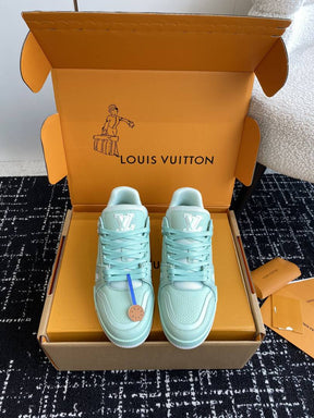 LouisVuitton Lv Trainer Mint Green Double Box Premium Shoes