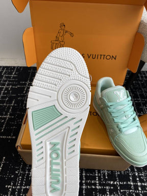 LouisVuitton Lv Trainer Mint Green Double Box Premium Shoes