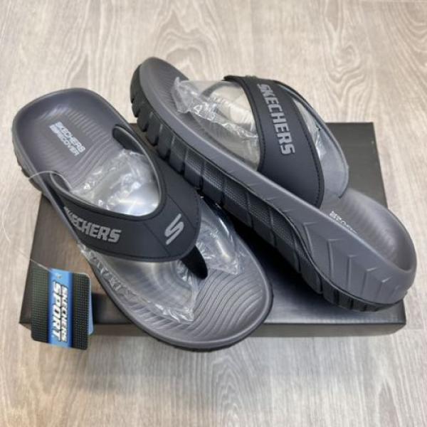111 Skechers Go Recover Adjust Premium Grey Black Simplex