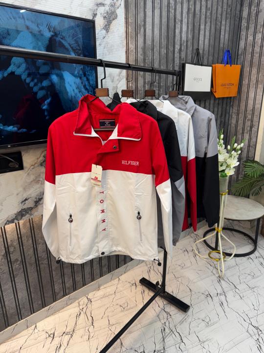 Tommy.Hilfiger.Grey.Imported.Front.&.Back.Embroidery.Very.Premium.Windbreaker.Jacket.MR130