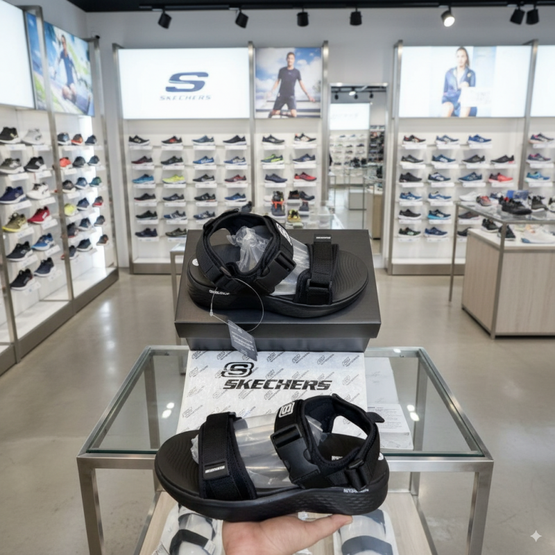 Skechers Go Walk Black Premium Sandal