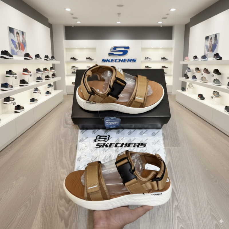 Skechers Go khakhi White Premium Sandal