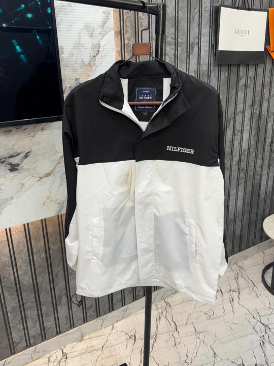 Tommy.Hilfiger.Black.&.White.Imported.Front.&.Back.Embroidery.Very.Premium.Windbreaker.Jacket.MR141