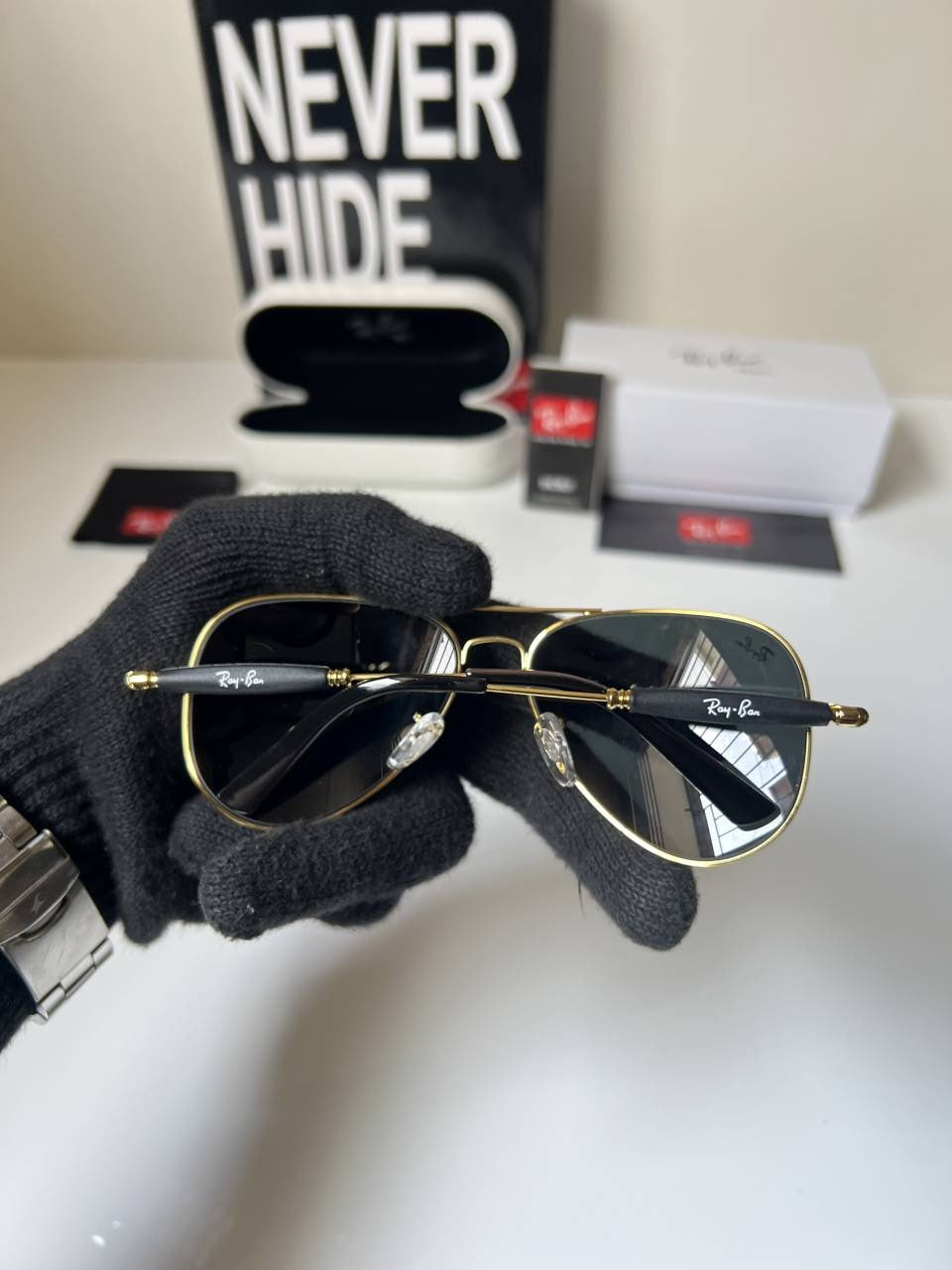Rayban 3517 gold green