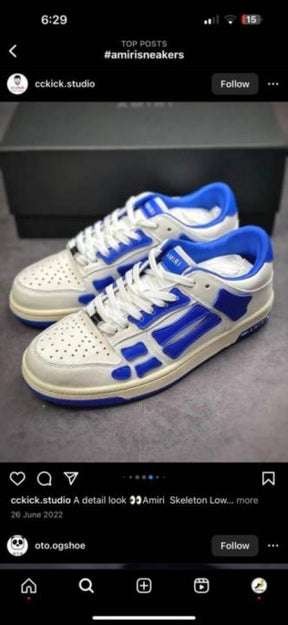 Amir Skel low top sneaker white blue