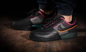 Nike Air Force 1 React DH7615 001 Black Team Orange Pink Mens