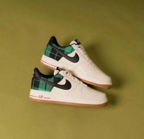 Nik Airforce 1 low 07 lx plaid pale ivory stadium green