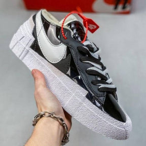 nik X Sacai Blazer Low Black Patent