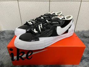 nik X Sacai Blazer Low Black Patent