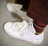 blazer low sacai white patent leather