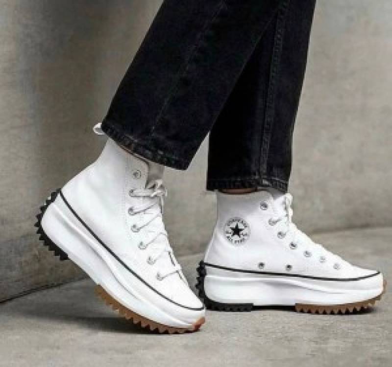 CONVERSE RUN STAR HIKE LUGGED UNISEX SNEAKERS WHITE BLACK GUM