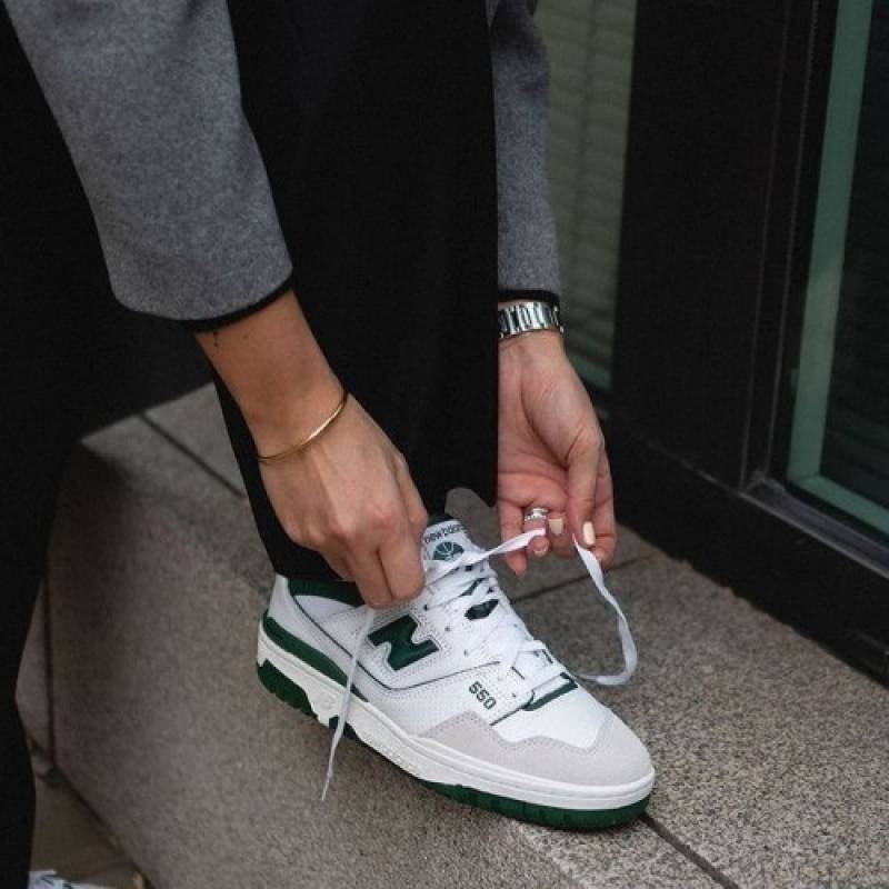 NewBalance white green 550 fix rate