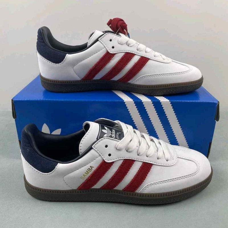 Adidass Samba OG Core White Victory Red 257