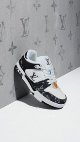 Louis Vuitton Trainer Nigo Denim Black White