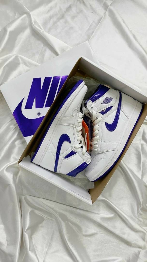 Nik.e Air Jordan 1 Og Metallic Court Purple Semi UA