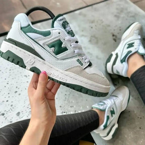 New Balanc e 550 White Green Mens