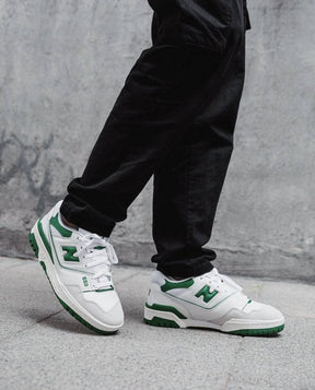 New Balanc e 550 White Green Mens