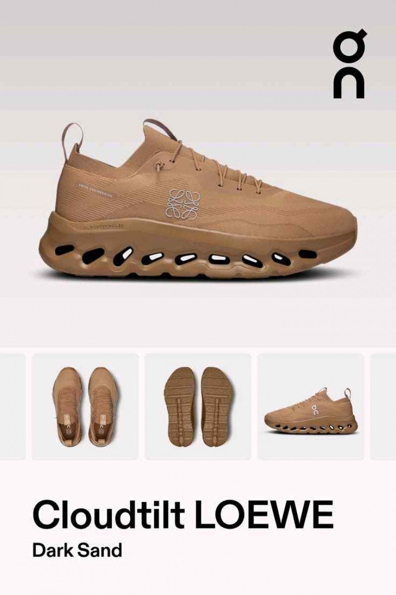 On Runningx Loewe Cloudtilt Dark Sand sneakers