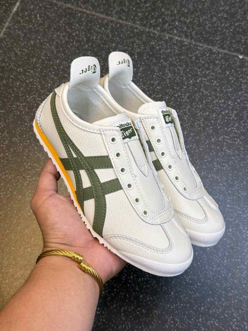 Onitsuka Tiger Mexico 66 Slip On Leather Cream Olive 258