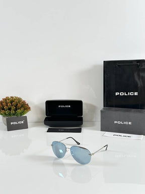 Police 5869 Silver Blue Mercury
