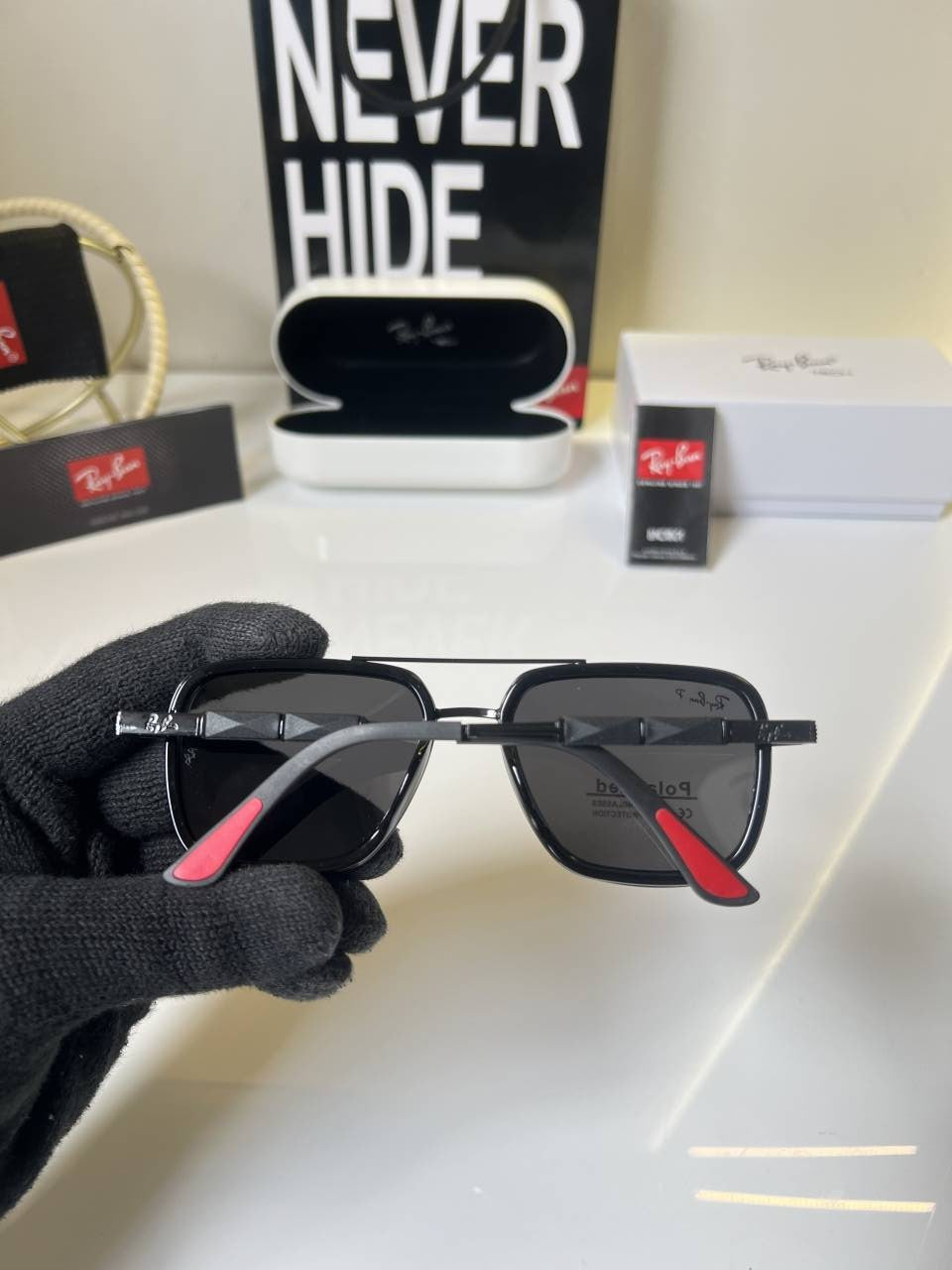 Rayban 4961 black polarized lens