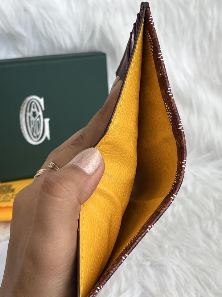 Goyard GG-3 Saint Marc Card Holder With Original Box & Dust Cover Packing Highend Premium Leather